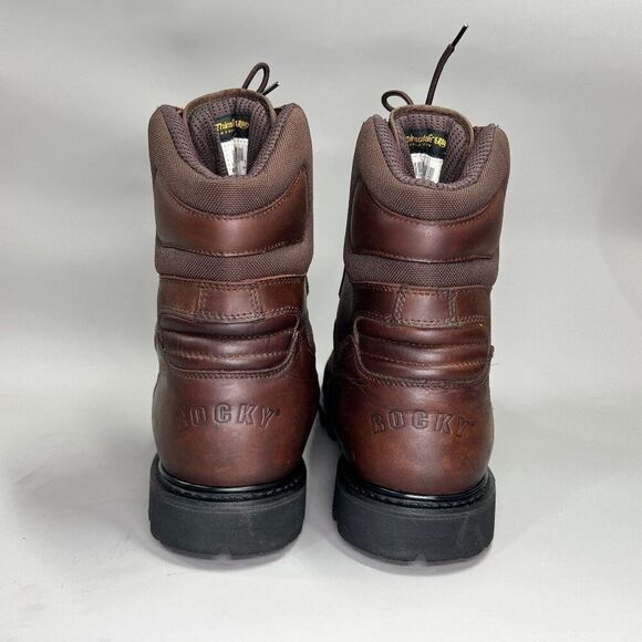 Rocky Ranger Boots Men's 12 Brown Leather Gore-Tex Insulated Vibram Waterproof - Picture 5 of 14